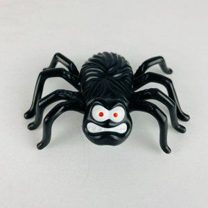 Burger King 1993 Kids Club Pranks Meal Toy Figure Black Spider Angry Face